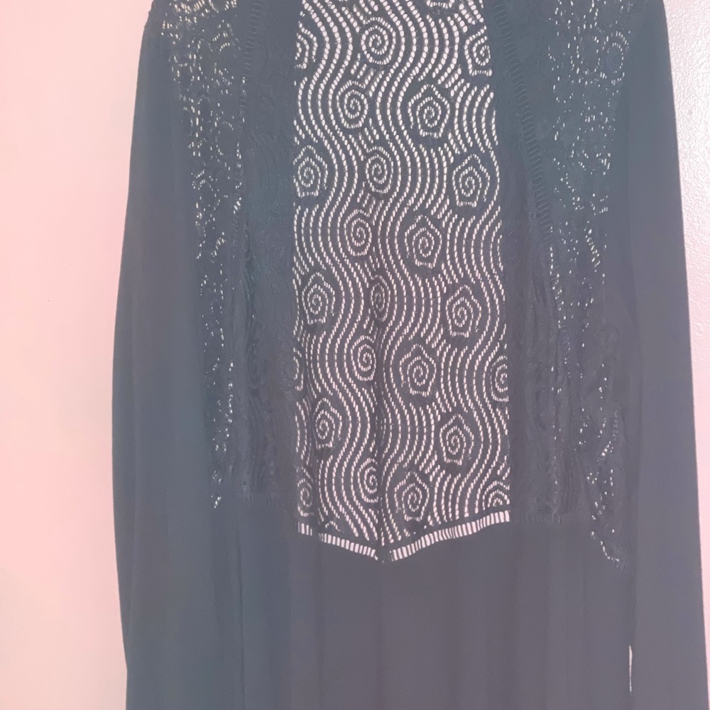 Open cascade cardigan